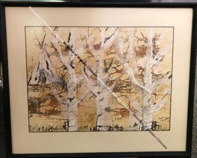 Chet Enstrom's Aspen Trees and Teepee Painting
