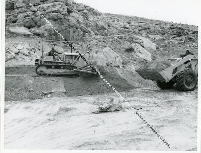 CAT Bulldozer and loader working on fill