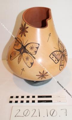 Hopi Pottery Vase with Butterflies