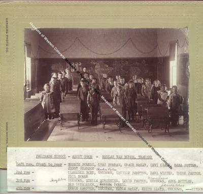 Photograph of Palisade Classroom circa 1900