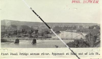 First steel bridge across river