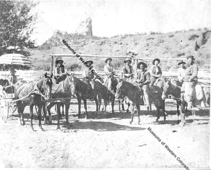 Picture of Charlie Glass and Cattlemen on horses