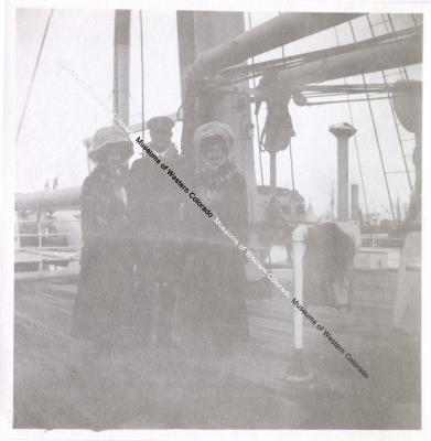  3 People Standing On Ship Wilhelmina