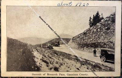 Summit Of Monarch Pass Postcard from Hunk Kimell to Ona Kimell