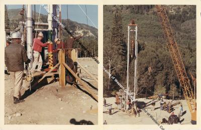 Two shots of the Los Alamos Scientific Laboratory Well Rig