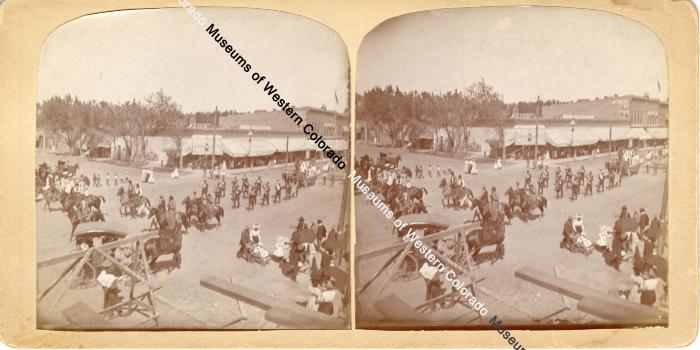 Grand Junction Labor Day Parade, 1902 Stereogram
