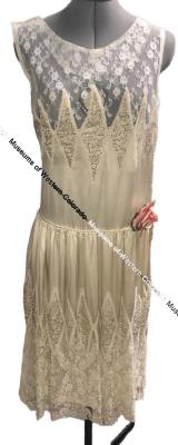 White Beaded 1920s Dress