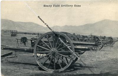 Postcard "Heavy Field Artillery Guns"