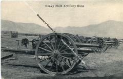 Postcard "Heavy Field Artillery Guns"