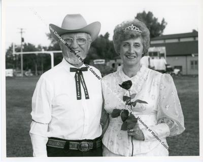 Black and white photo of Maxine and Ted Albers