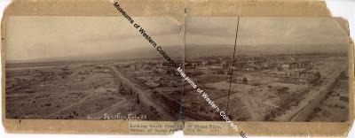 Panoramic View of Grand Junction, Looking South from 7th and Ouray, 1889