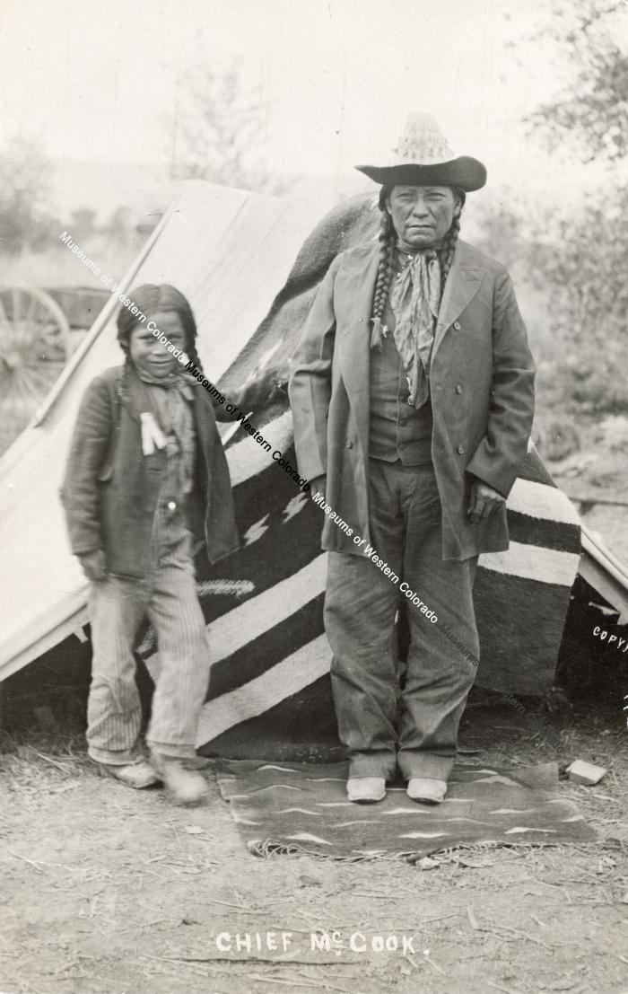 Postcard of Chief McCook and Child