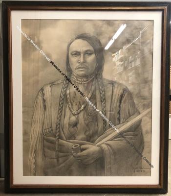 Sketch Of Chief Ouray by Robert Lindneux