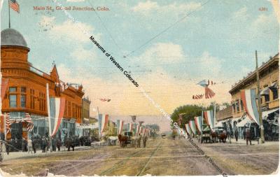 Main St., Grand Junction Postcard to Richard McCormick