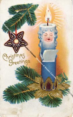 Christmas Postcard from Lottie Purdy to Bert Mars