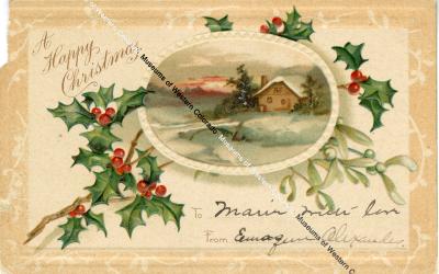 Christmas Postcard from Euagene Alexander to Marin Mich-Lin