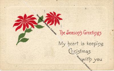 Christmas Postcard from Willie and Lillie to Carrie Mars
