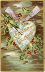 Christmas Greetings Postcard to Carrie Mars