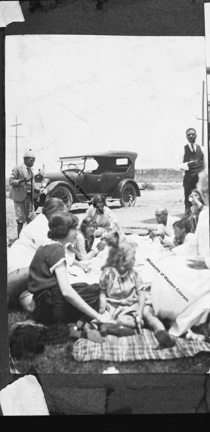 Family having picnic