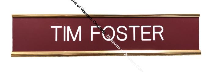 Tim Foster's Nameplate