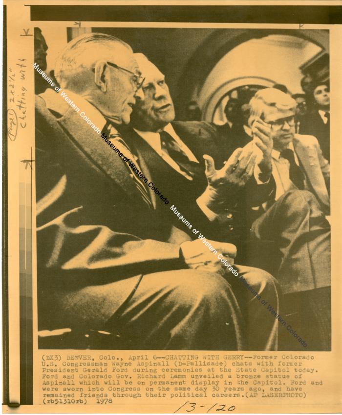 Wayne Aspinall with Gerald Ford