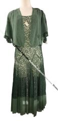 Green lace dress and bolero