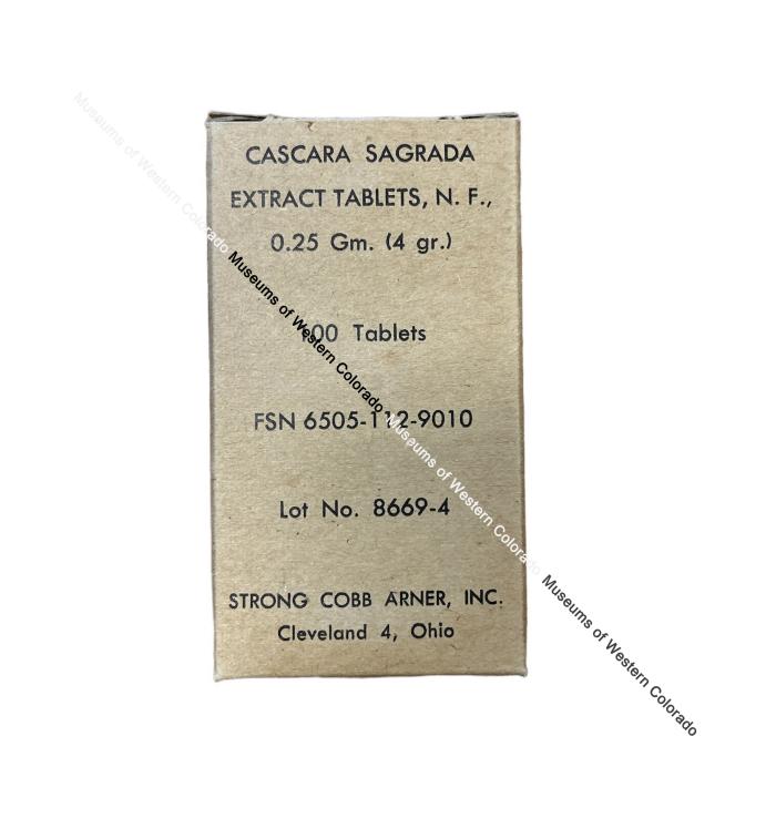 1 box-"Cascara Sagrada Extract Tablets"