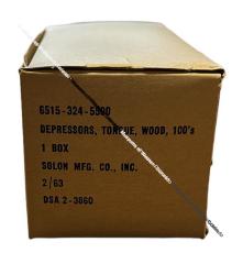 1 box-"Depressors, Tongue, Wood, 100's"