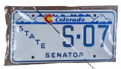 Tillie Bishop Senator License Plate