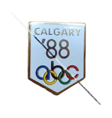 White Calgary '88 Pin
