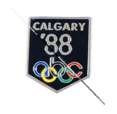 Black Calgary '88 Pin