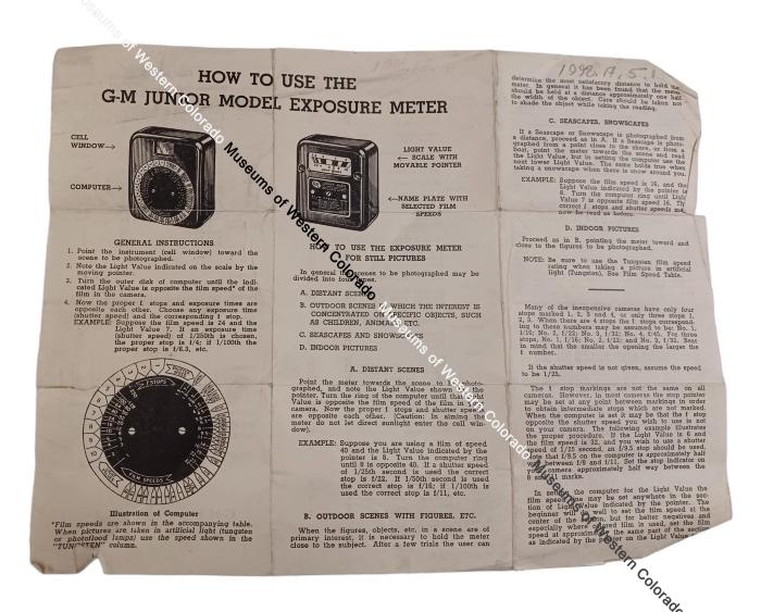 "How to Use the G-M Junior Model Exposure Meter"