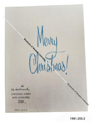 Christmas Card with List of Prominent Members of Grand Valley Community