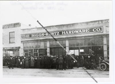 Black and White photo of Biggs-Kurtz Hardware Store