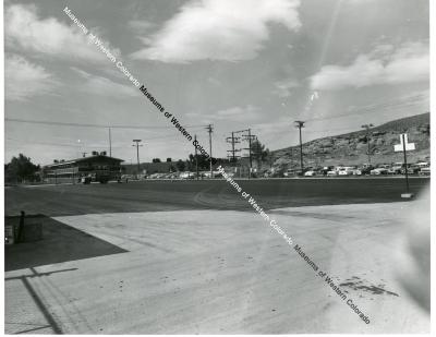 Grand Junction Compound paving parking lot  (9 July 1957)