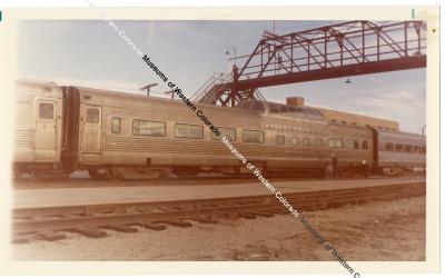 Photo and negative of California Zephyr dome car