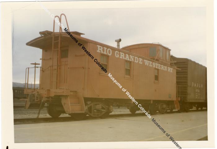 Photo and negative of Denver & Rio Grande Western Ry caboose