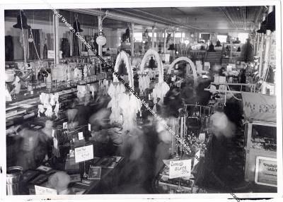 Photo and negative of Fair Building, interior 