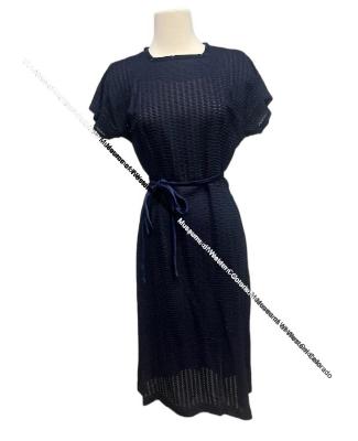 Navy Textured Dress