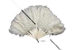 White Ostrich Feather Fan