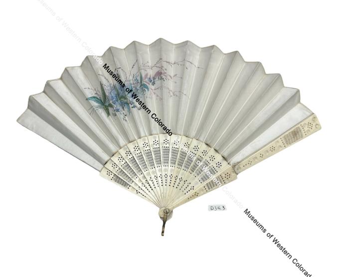 Ivory Fan with florals