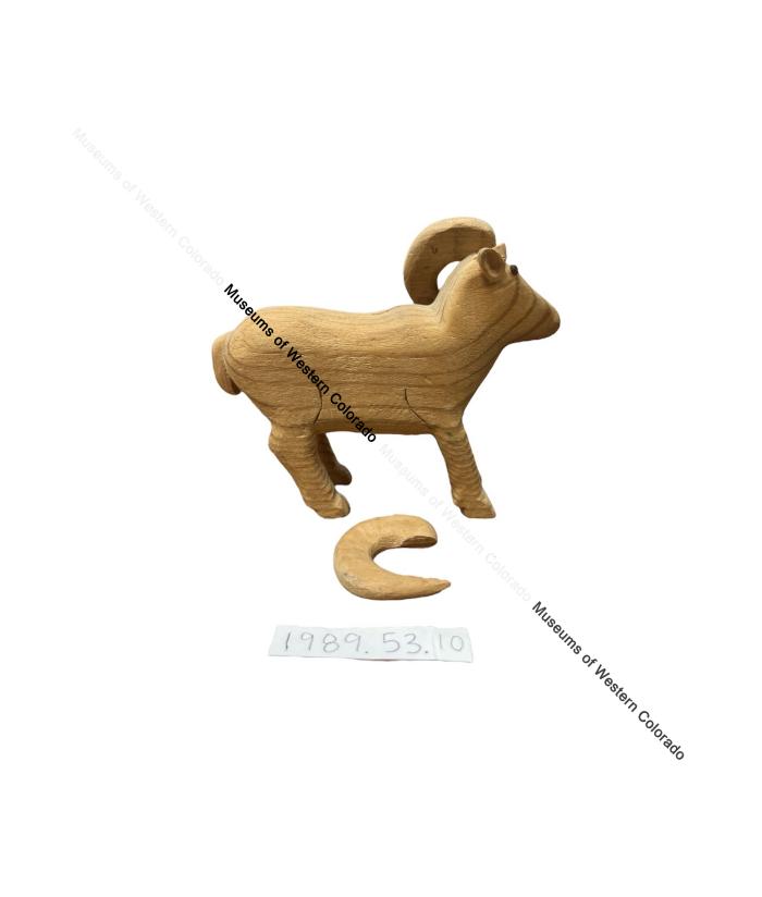 Carved Wooden Mountain Sheep