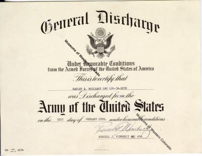 Military Discharge Document