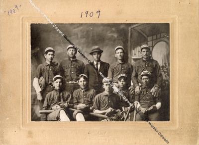 Photograph of 1909 Palisade Boys Baseball Team
