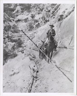 John Otto atop Horse on Trail (2001.2.11)