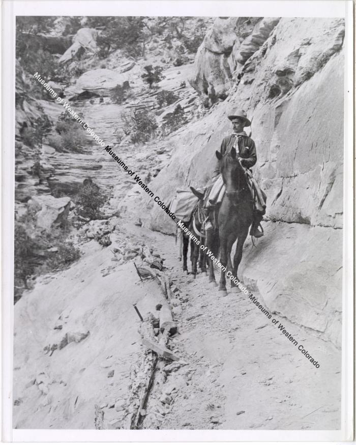 John Otto atop Horse on Trail (2001.2.11)