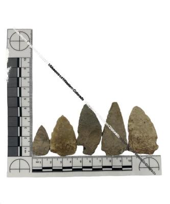 22 Projectile Points, 6 Projectile Point Fragments, 1 Drill Lithic, 2 Stone Flakes, and 1 Ceramic Sherd