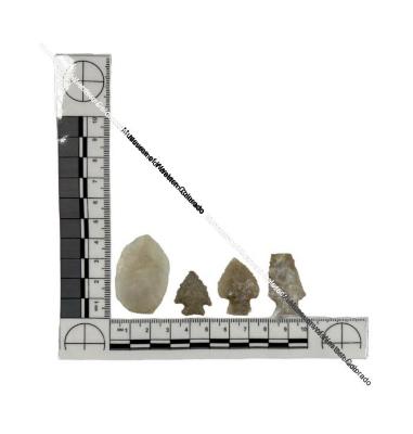 3 Projectile Points and 4 Projectile Point fragments