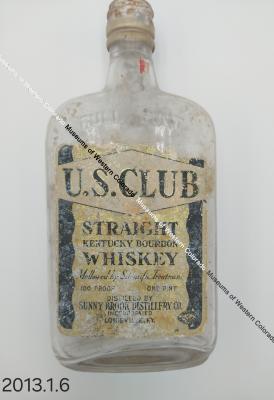 U.S. Club Whiskey Bottle