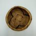 Round Woven Pomo Basket with 3 Petal Flower Design